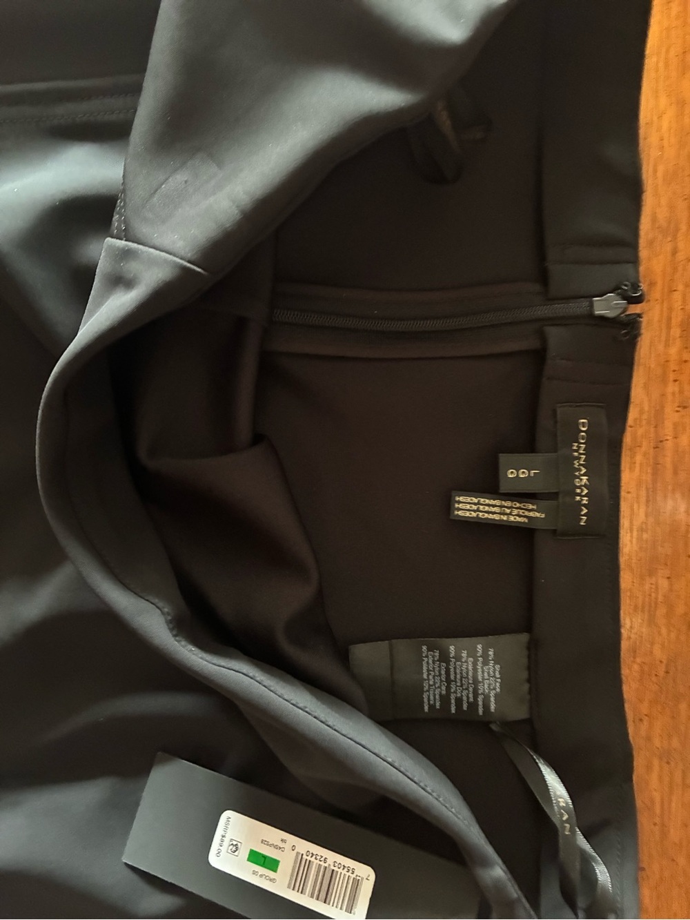 Donna Karan Black Tailored Pencil Skirt with Side Slit - Picture 8 of 14